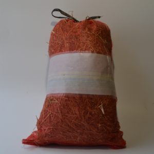 Large mesh sack stuffed with organic barley 65 oz